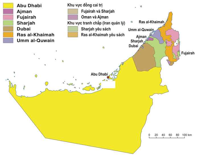 2/12/1971 các tiểu vương quốc Ả Rập Thống nhất UAE thành lập